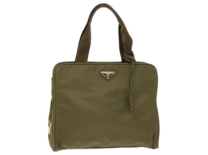 PRADA Hand Bag Nylon Khaki Auth ep918 Green  ref.1065305