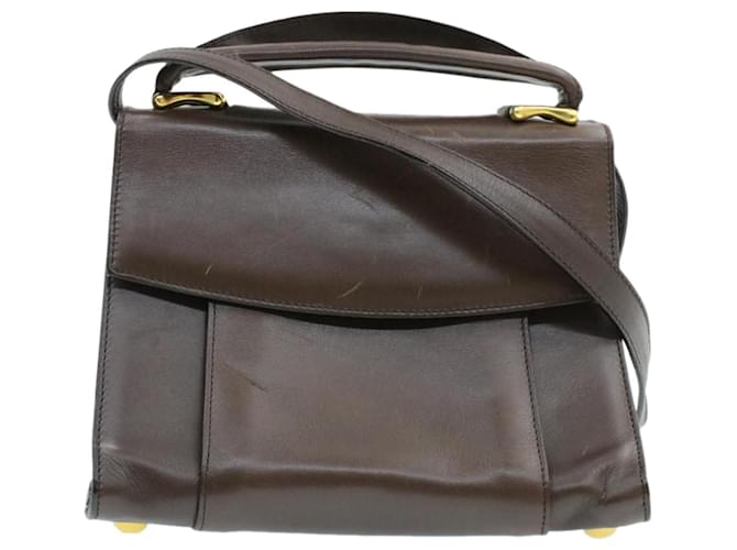 Céline CELINE Hand Bag Leather 2way Brown Auth rd530  ref.1065365