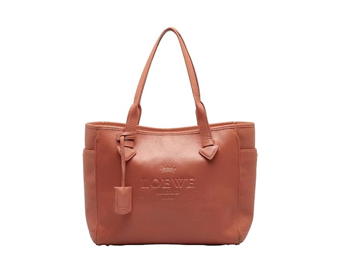 Loewe Leather Heritage Tote Bag Pink  ref.1065530