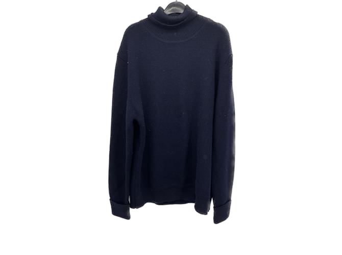 Autre Marque Non Signé / Unsigned knitwear & sweatshirts T.FR 52 Wool Navy blue  ref.1065537