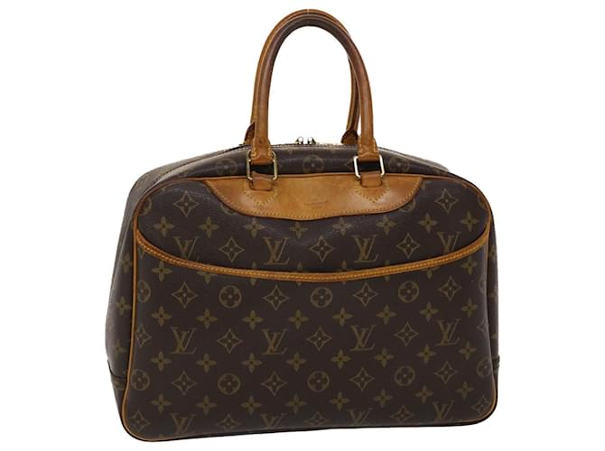 LOUIS VUITTON Monogram Deauville Hand Bag M47270 LV Auth 46200 Brown Cloth  ref.1065588