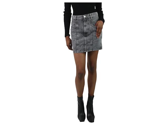 Isabel Marant Etoile Mini saia jeans cinza - tamanho FR 36 Algodão  ref.1065626