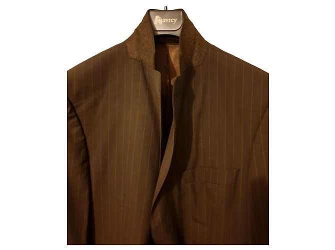Autre Marque HAROLD COLLECTION Wool Blazer Dark Brown