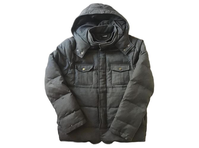Giacca con cappuccio The Kooples Grigio Scuro Cotone Grigio antracite