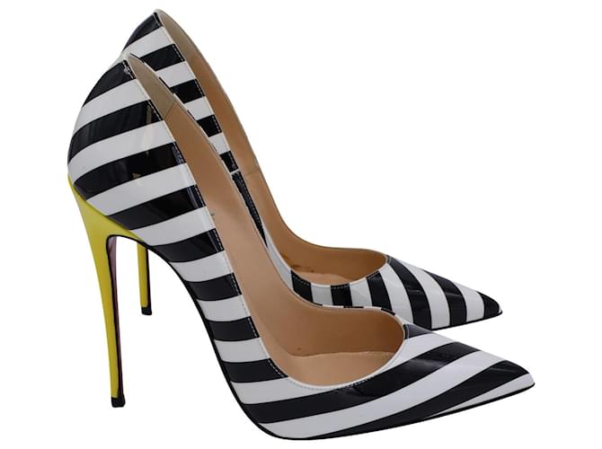 Christian Louboutin So Kate 120 Striped Pumps in Multicolor Patent Leather Multiple colors  ref.1065981