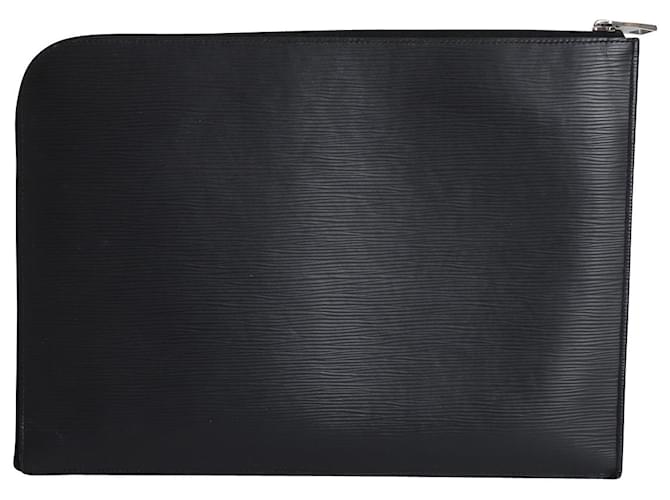Louis Vuitton Pochette Jour GM Clutch in Noir Epi Leather Black  ref.1066000