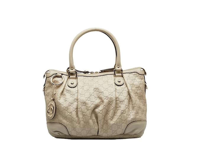Guccissima Sukey Handtasche aus Leder 247902 Weiß  ref.1066023
