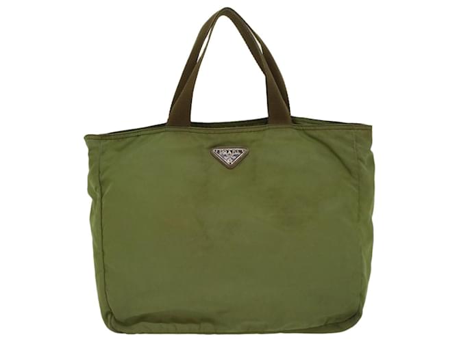 Tote Prada Tessuto Khaki Synthetisch  ref.1066202