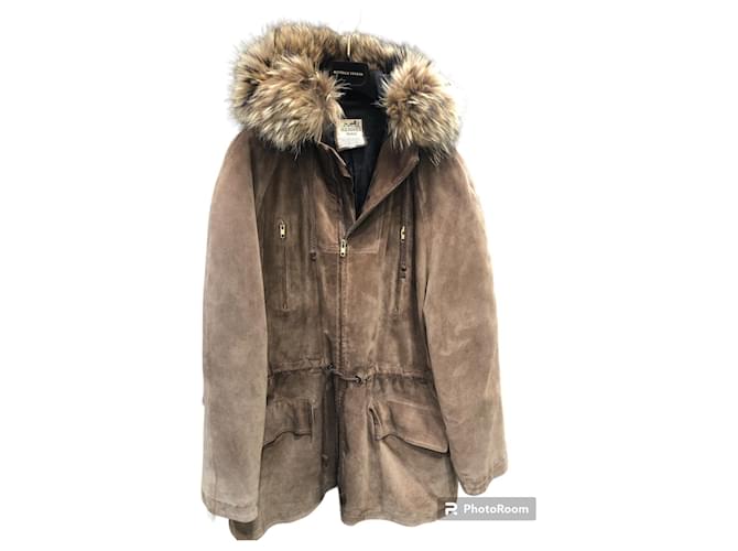 Hermès Men Coats Outerwear Light brown Leather  ref.1066257