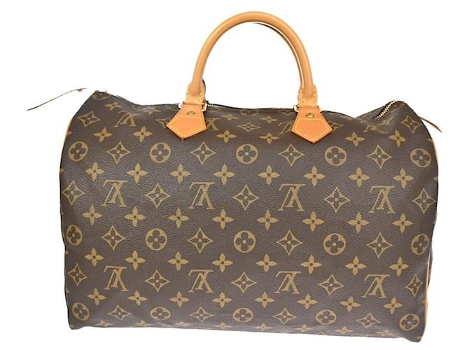 Louis Vuitton Speedy 35 Brown Cloth  ref.1066277