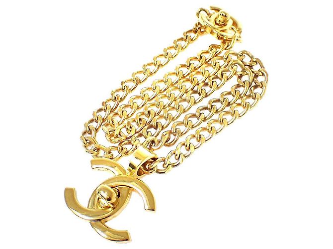 Timeless Logo Chanel CC D'oro Placcato in oro