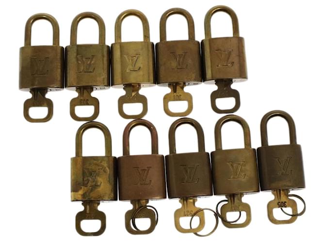 Louis Vuitton padlock 10set Gold Tone LV Auth ep1728 Metal  ref.1066492