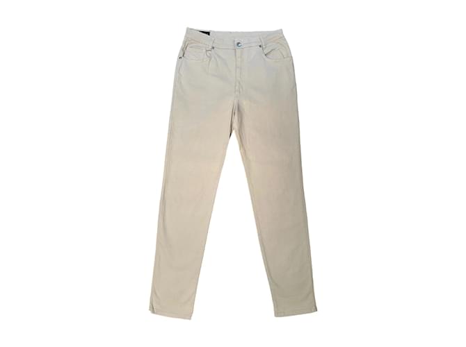 Jeans Yves Saint Laurent 42  Beige Cotone  ref.1066668