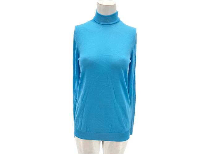 Céline CELINE  Knitwear T.International M Wool Blue  ref.1066716