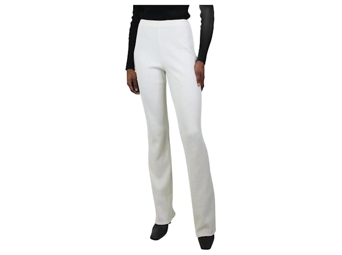 Louis Vuitton Pantaloni a coste color crema - taglia XS Crudo Cotone  ref.1066842