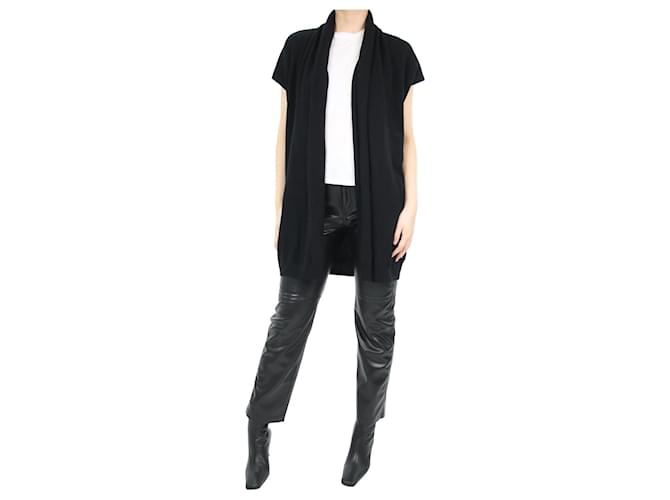 Autre Marque Black open-front sleeveless cashmere cardigan - size UK 8  ref.1066852