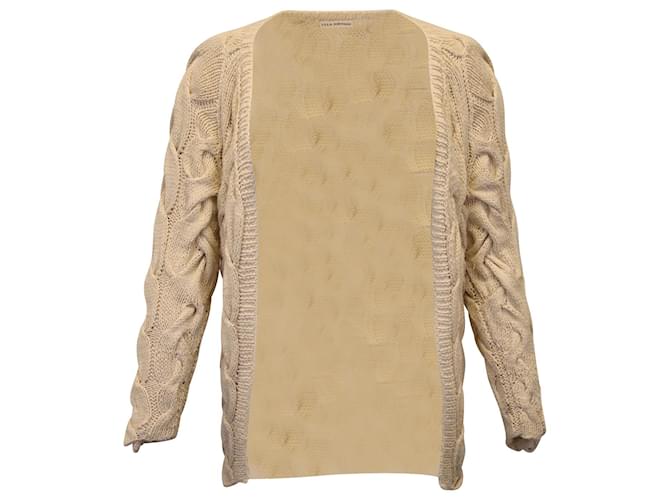 Ulla Johnson Cable Knit Cardigan in Beige Wool  ref.1067124