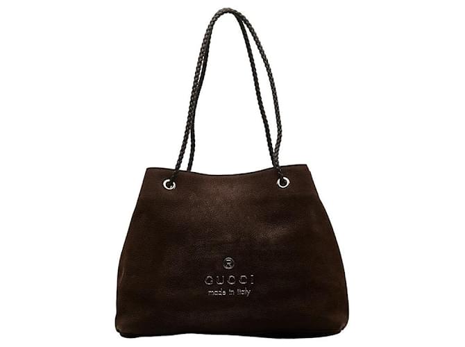 Gucci Leather Tote Bag 419689 Brown  ref.1067161