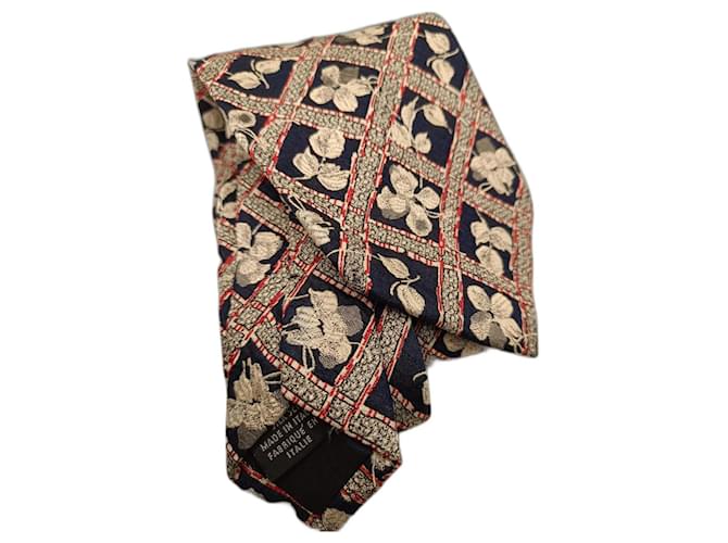 Hervorragende Vintage-Krawatte, signiert von Kenzo Marineblau Seide  ref.1067277