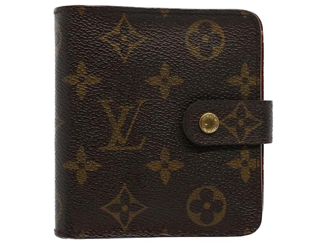 LOUIS VUITTON Monogram Compact zip Wallet M61667 LV Auth 53117 Cloth  ref.1067442