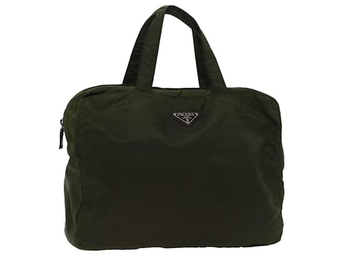 PRADA Hand Bag Nylon Green Auth cl762  ref.1067524