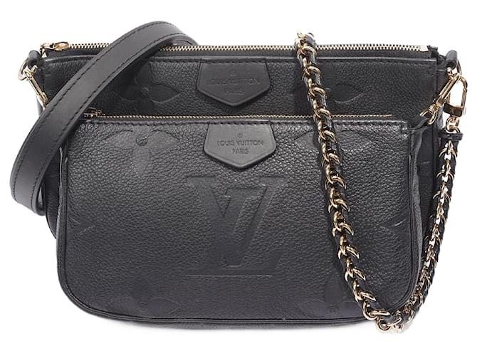 Brand NEW Louis Vuitton Multi Pochette Shoulder Bag Black Empriente Leather