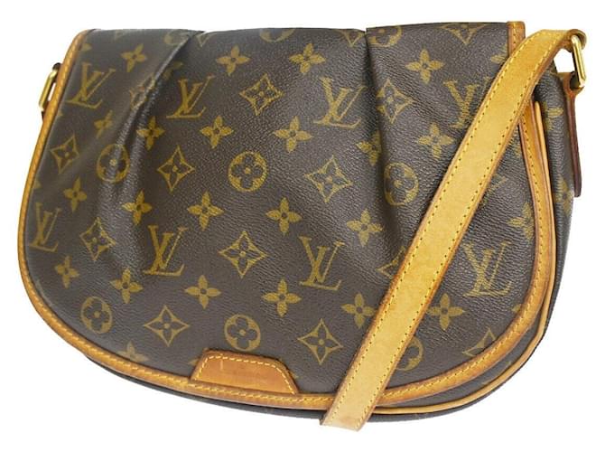 Louis Vuitton Menilmontant Brown Cloth  ref.1067754