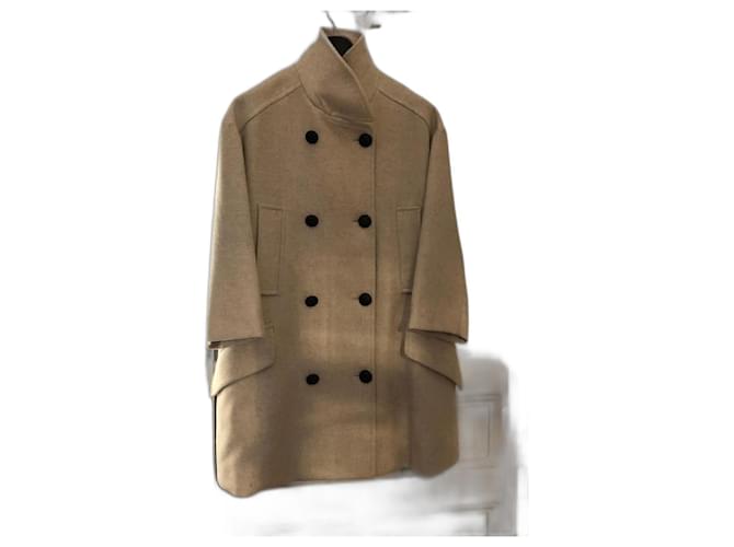 Isabel Marant Etoile Peacoat style coat Beige Wool  ref.1067778
