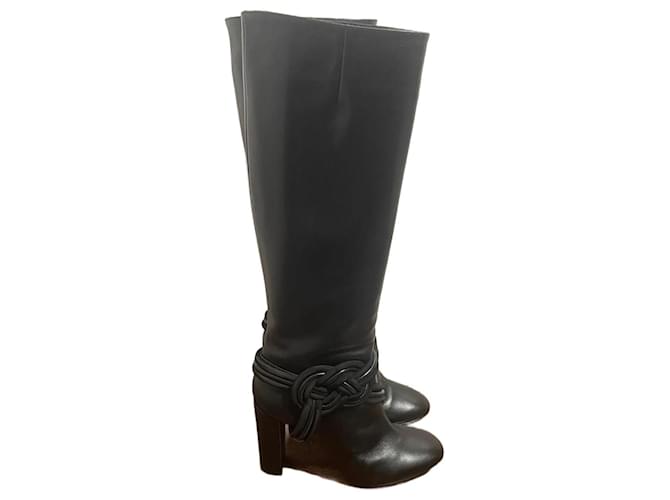 ETRO  Boots T.eu 39 leather Black  ref.1067835