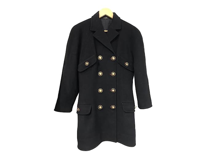 GIANNI VERSACE  Coats T.International S Wool Black  ref.1067849