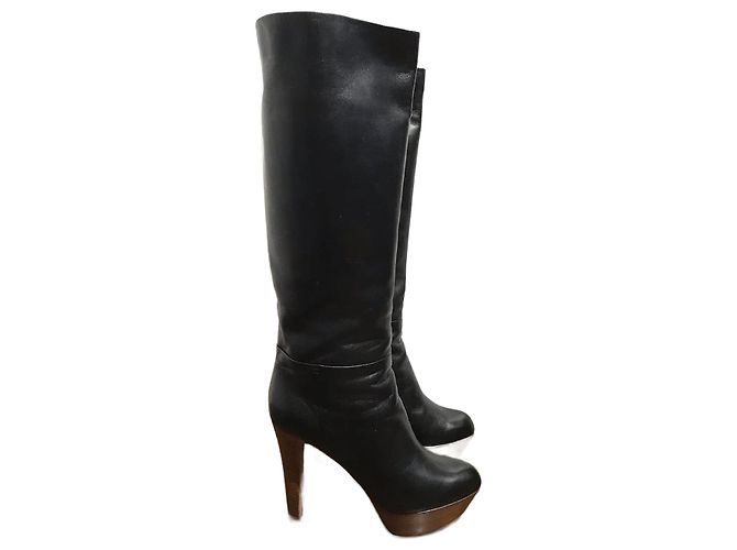 Botas SERGIO ROSSI T.EU 37.5 Cuero Negro