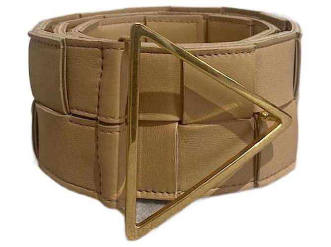 BOTTEGA VENETA  Belts T.cm 70 leather Beige  ref.1067869
