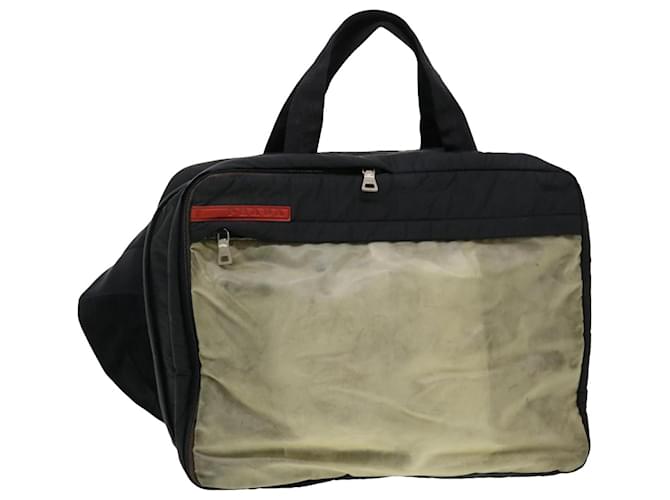 PRADA Hand Bag Nylon Black Auth fm2266  ref.1068088