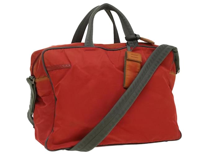 Prada Hand Bag Nylon 2way Red Auth ar8326  ref.1068140