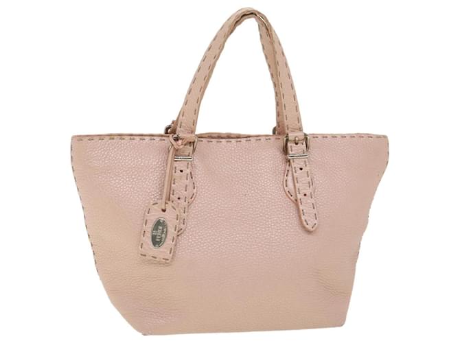FENDI Celeria Tote Bag Leather Pink Auth bs4616  ref.1068202