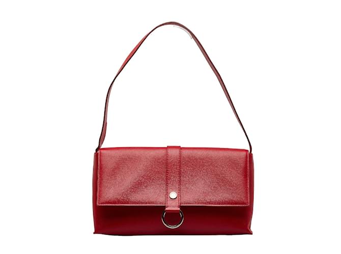 Burberry Leather Shoulder Bag Red  ref.1068575