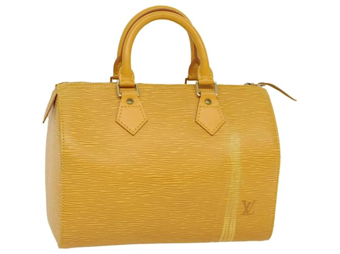 Louis Vuitton Speedy 25 Giallo Pelle  ref.1068677