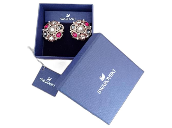 Millennium earrings with gold plating from Swarovski Multiple colors Golden Pearl Glass Gold-plated  ref.1068762