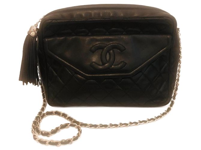 Bolsa Chanel Camera GM em couro preto