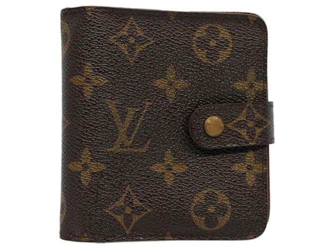 Louis Vuitton Compact zip Brown Cloth  ref.1068869
