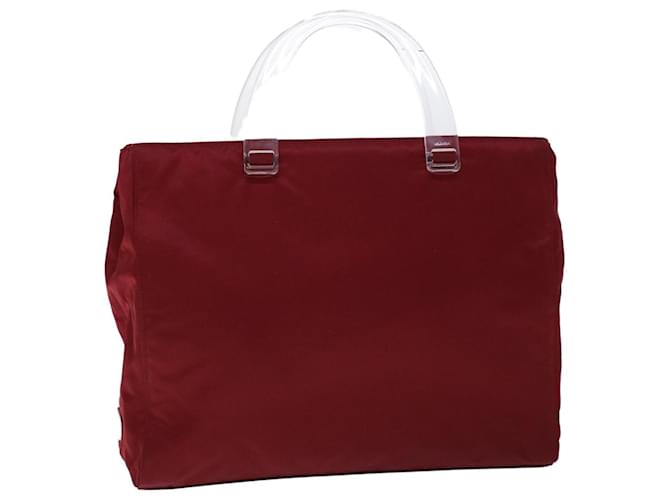 PRADA Hand Bag Nylon Red Auth 53695  ref.1068891