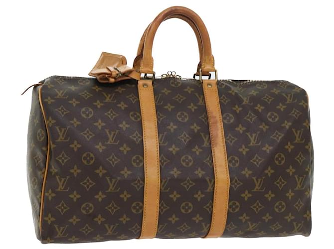 Louis Vuitton Monogram Keepall 45 Boston Bag M41428 LV Auth 53093 Cloth  ref.1068905