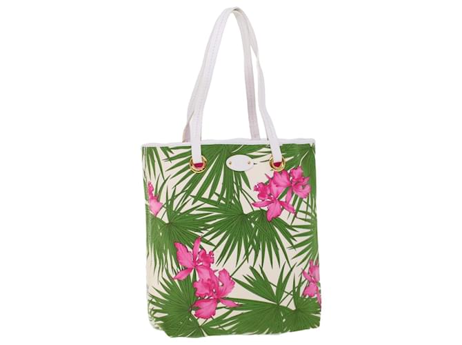 Céline CELINE Botanical Pattern Tote Bag Canvas Green Pink Auth 53737 Cloth  ref.1068910