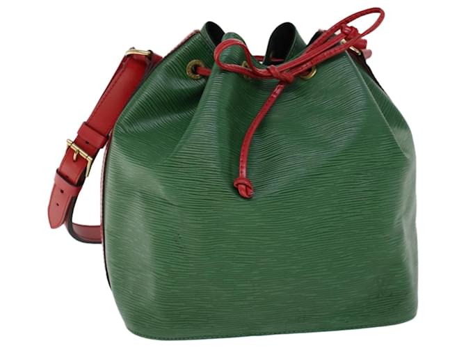 LOUIS VUITTON Epi Petit Noe Shoulder Bag Green Red M44147 LV Auth 53606 Leather  ref.1068982