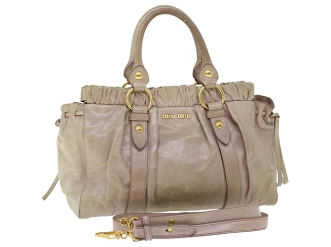 Miu Miu Hand Bag Leather 2way Pink Auth yb347  ref.1068987