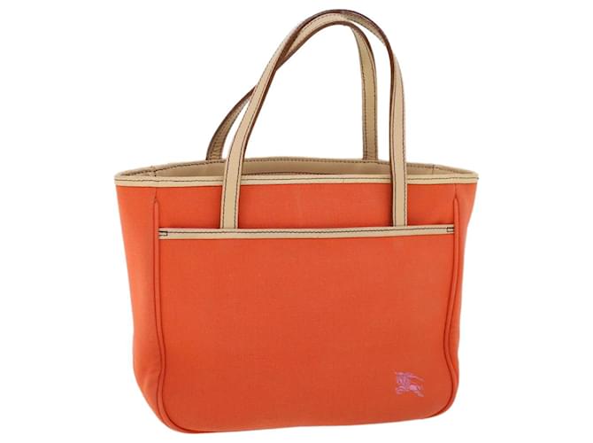 BURBERRY Hand Bag Canvas Orange Auth cl763 Cloth  ref.1069005