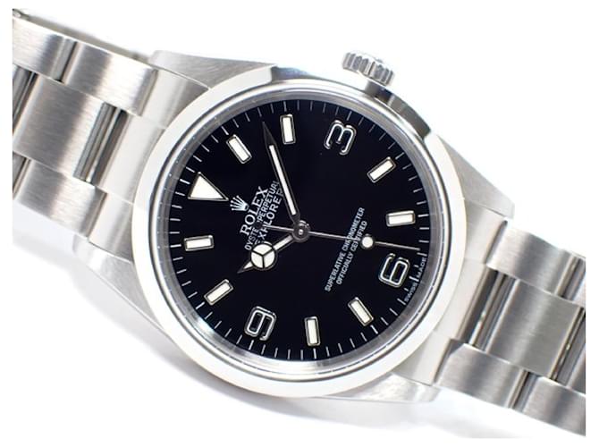 ROLEX EXPLORERI 114270 Serie Z Productos originales Hombres Plata Acero  ref.1069026