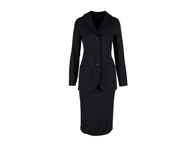 Prada Long Jacket and Skirt Set Black  ref.1069035