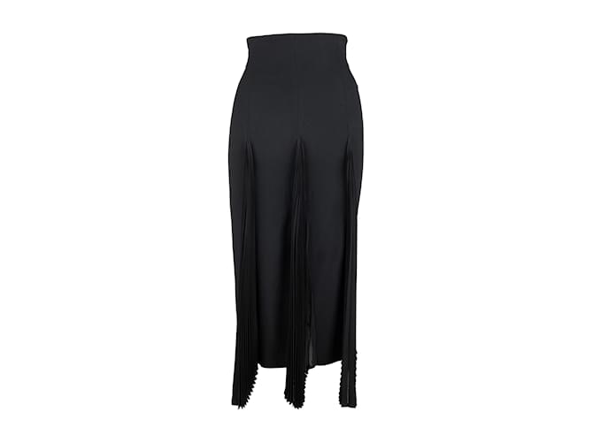 Christian Dior Pleated Hem Skirt Black  ref.1069036