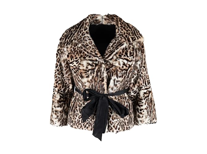 Autre Marque Giacca in pelliccia fantasia leopardata della Collezione Privée Multicolore  ref.1069145